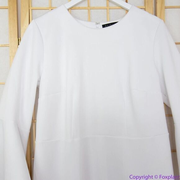 NEW Eloquii white Flare Sleeve Scuba Dress, 20 - Picture 4 of 15